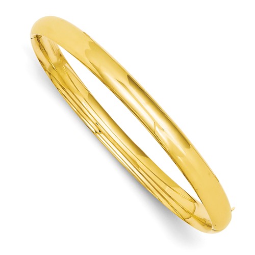 6mm Hinged Bangle Bracelet 14k Yellow Gold HP4/16 | Joy Jewelers