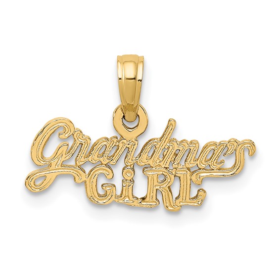 14kt Yellow Gold Grandma's Girl Pendant