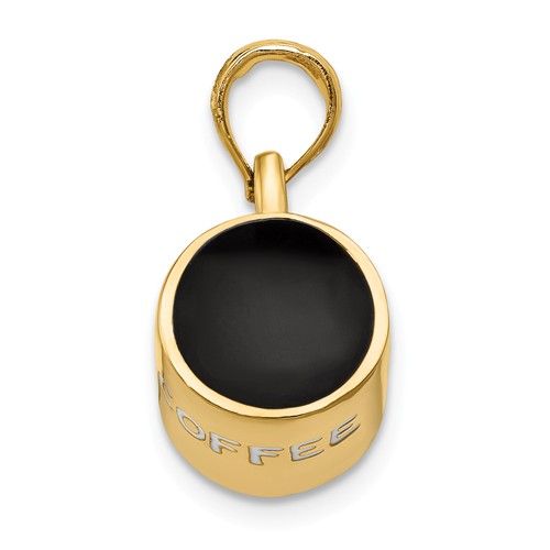 14k Yellow Gold 3-D Coffee Cup Pendant