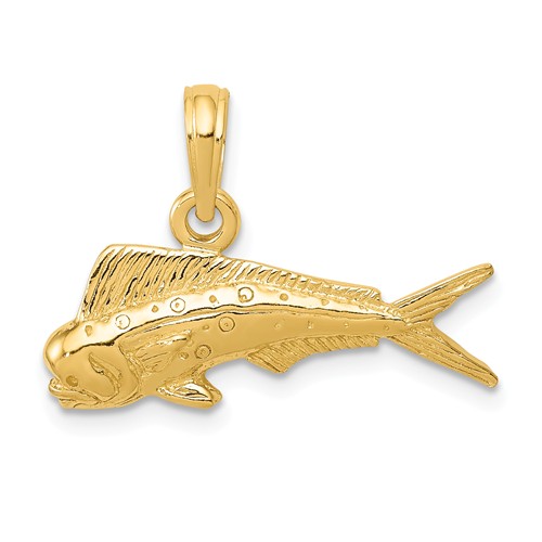 14k Yellow Gold Mahi Mahi Pendant
