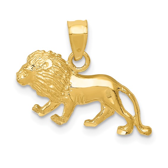 14kt Yellow Gold 3/8in Walking Lion Charm