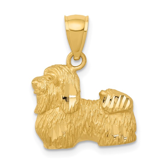 14kt Yellow Gold Shih Tzu Pendant
