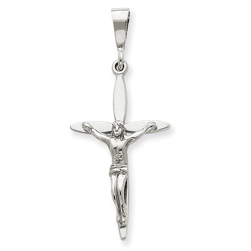 14kt White Gold 1 1/8in Passion Crucifix Pendant