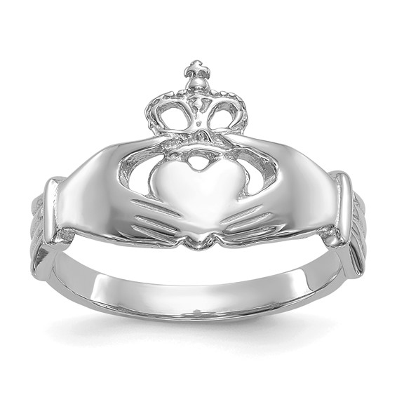 14kt White Gold Classic Claddagh Ring