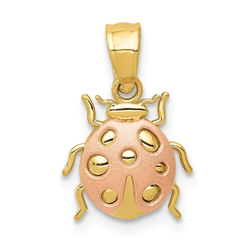 14k Yellow and Rose Gold Ladybug Charm