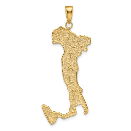 14k Yellow Gold Italy Country Pendant 1.5in