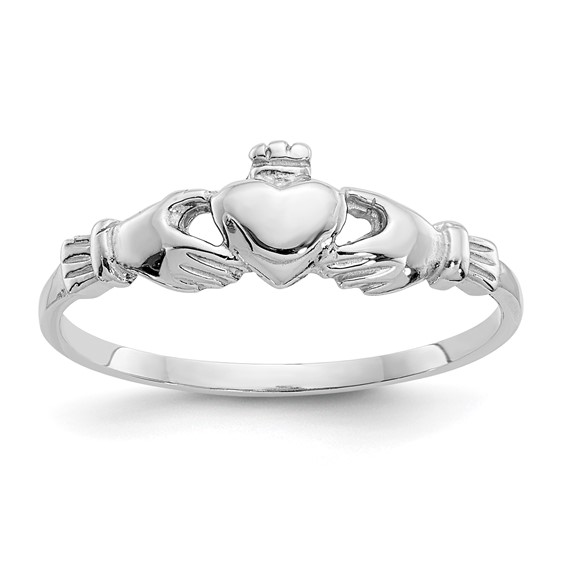 14kt White Gold Child's Claddagh Ring