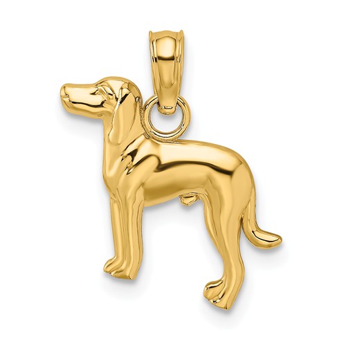 14k Yellow Gold Greyhound Charm