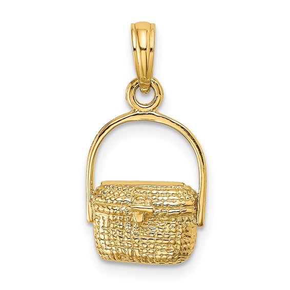 14k Yellow Gold Nantucket Basket Charm