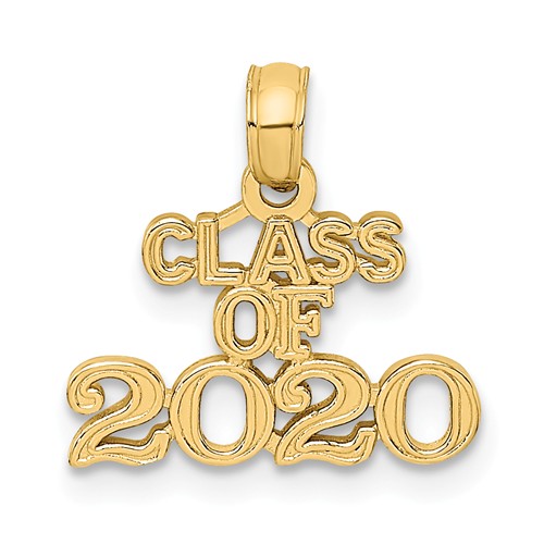 14k Yellow Gold Class of 2020 Charm