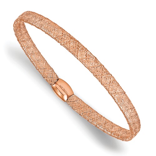 14k Rose Gold Stretch Mesh Bangle Bracelet