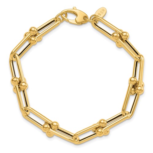 14k Yellow Gold Ladies' Jax Link Bracelet 7.5in LF1714-7.5