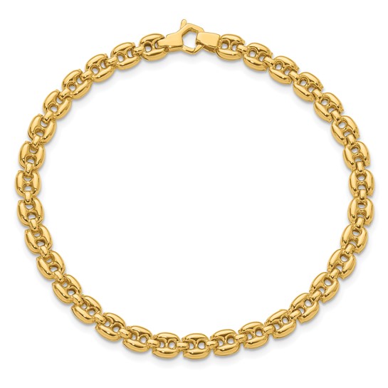 14k Yellow Gold Slender Mariner Link Bracelet 7.5in