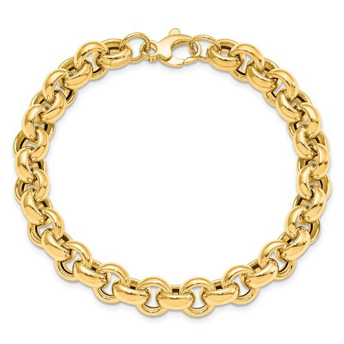 14k Yellow Gold 7.5in Rolo Link Bracelet 8.75mm