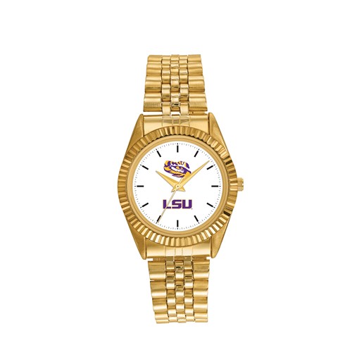 LSU Men's Pro Gold-tone Stainless Steel Watch