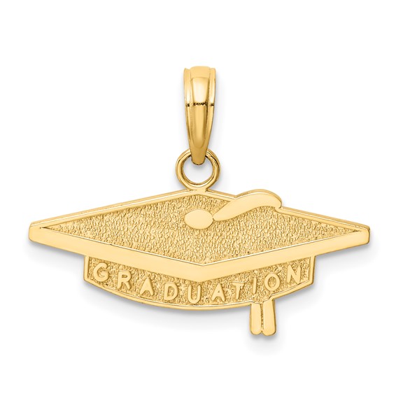 14kt Yellow Gold 7/8in Graduation Cap Charm