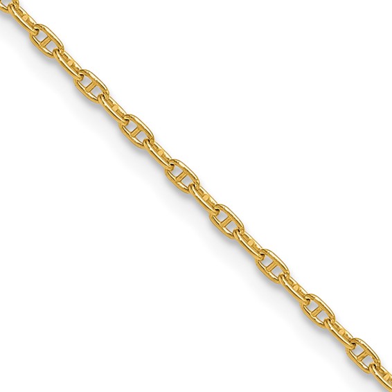 14k Yellow Gold 18in Mariner Link Chain 1.5mm