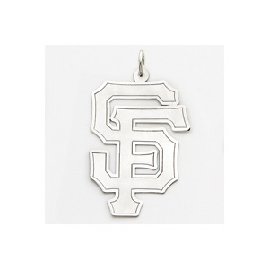 San Francisco Giants SF 1 1/2in Pendant - Sterling Silver