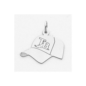 Tampa Bay Rays 3/4in Hat - Sterling Silver