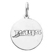 Tampa Bay Rays 5/8in Disc Charm - Sterling Silver