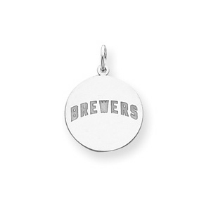 Milwaukee Brewers 5/8in Disc Charm - Sterling Silver
