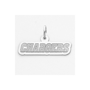 San Diego Chargers 7/16in Name Pendant - Sterling Silver
