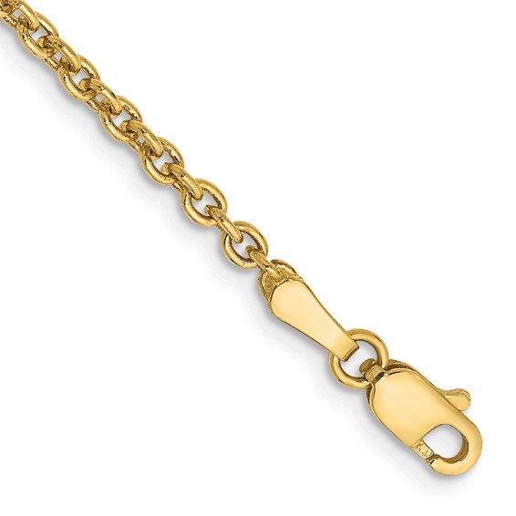 18in 14kt Yellow Gold Cable Chain 2.2mm PEN13918 Joy Jewelers
