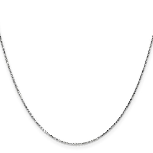 14k White Gold 20in Diamond-cut Cable Chain .95mm