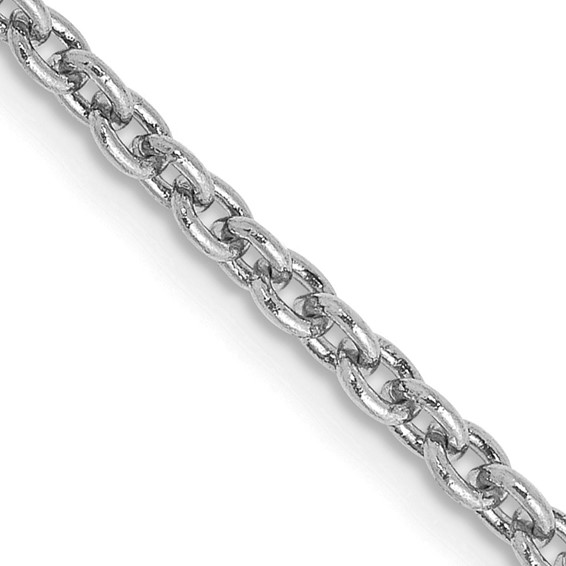24in 14kt White Gold Cable Chain 2.2mm PEN18924 Joy Jewelers
