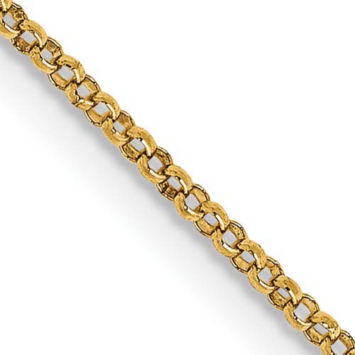 14k Yellow Gold 18in Rolo Chain 1.1mm