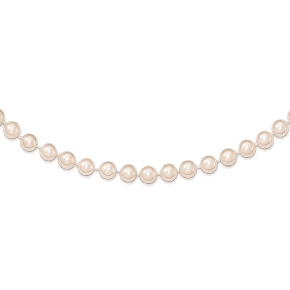 14kt Yellow Gold 6-7mm Akoya White Pearl 24in Strand Necklace