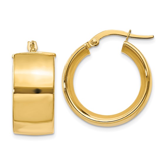 14kt Yellow Gold 5/8in Huggie Earrings 9.75mm