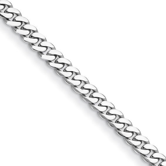 Herco Platinum 8in Curb Link Bracelet 7.1mm
