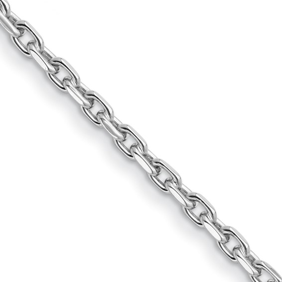 Herco Platinum 8in Fancy Oval Link Bracelet 5mm