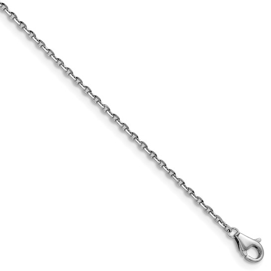 Platinum 18in Diamond-cut Cable Chain 1.5mm