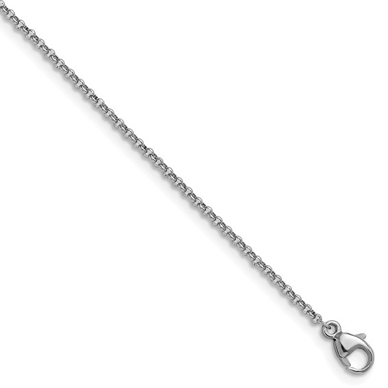 Platinum 18in Rolo Chain 1.6mm