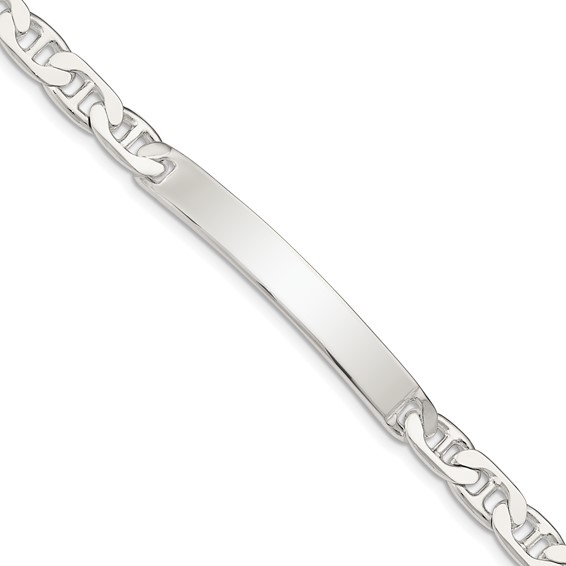 8in x 7mm Anchor ID Bracelet - Sterling Silver