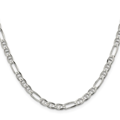 Sterling Silver 18in Figaro Anchor Chain 4.5mm