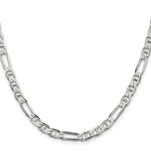 Sterling Silver 18in Figaro Chain 5.5mm