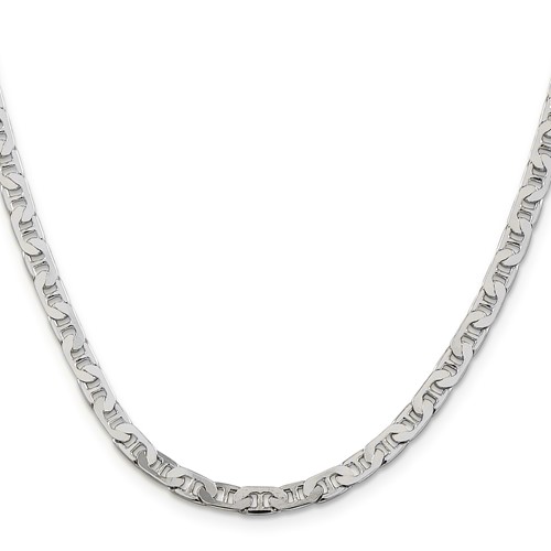 Sterling Silver 24in Flat Anchor Chain 4.5mm