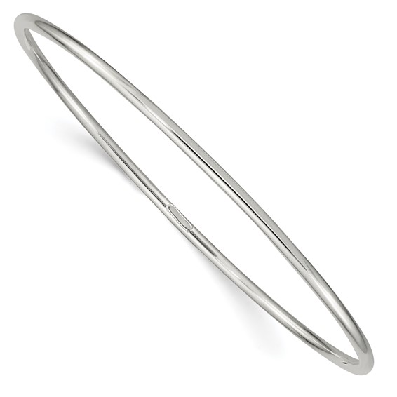 Sterling Silver 7.75in Ultra Thin Bangle Bracelet 1.75mm