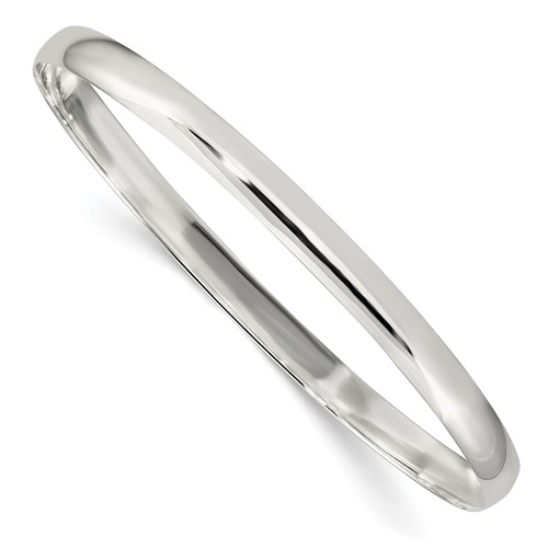 Sterling Silver 7in Slip-On Bangle Bracelet 4.5mm
