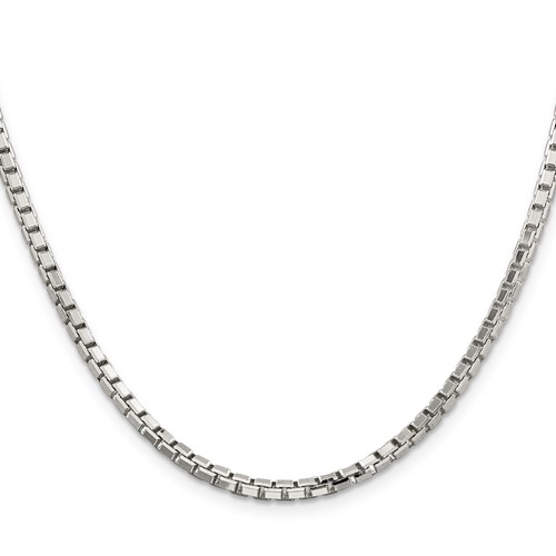 Sterling Silver 24in Box Chain 3.2mm