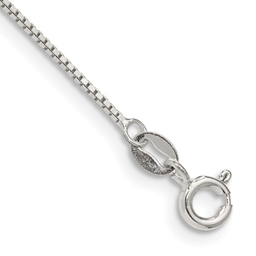 9in Box Chain .9mm - Sterling Silver