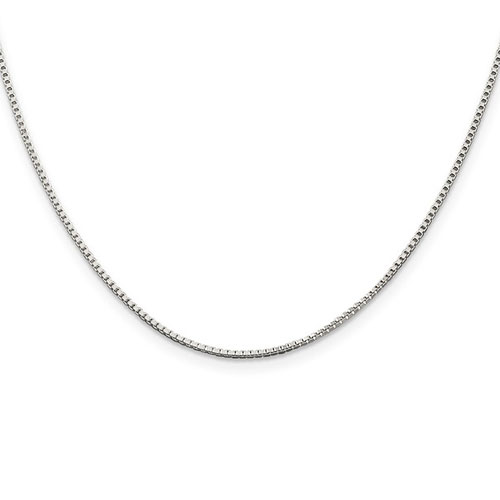 Sterling Silver 18in Box Chain 1.25mm QBX024-18 | Joy Jewelers