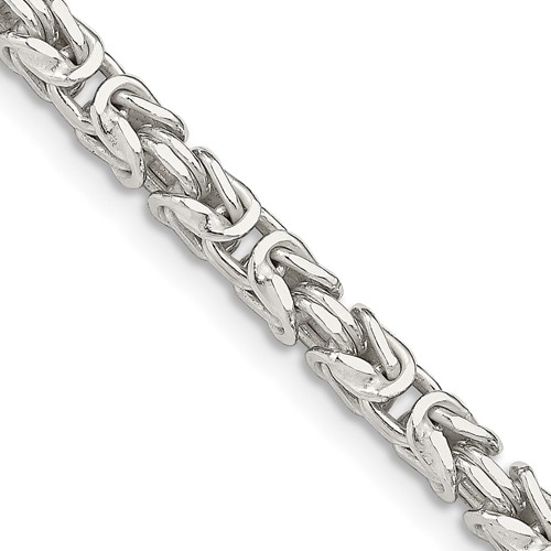 Sterling Silver 30in Byzantine Chain 3.25mm