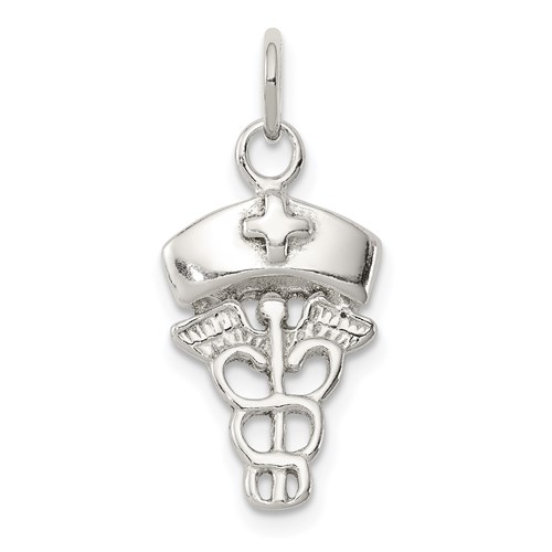Sterling Silver 5/8in Nurse Symbol Charm