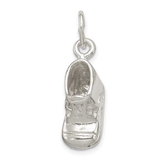 Sterling Silver 3-D Baby Shoe Charm