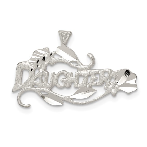 1/2in Daughter Charm - Sterling Silver