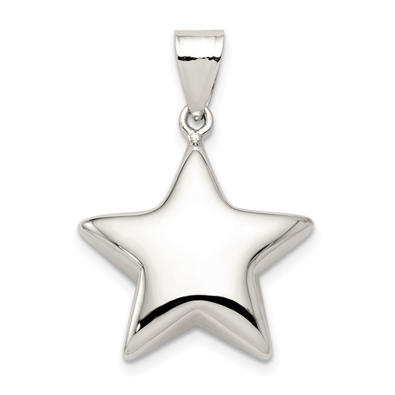 5/8in Star Charm - Sterling Silver